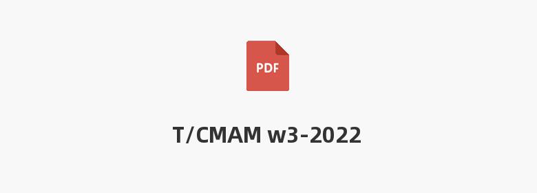 T/CMAM w3-2022